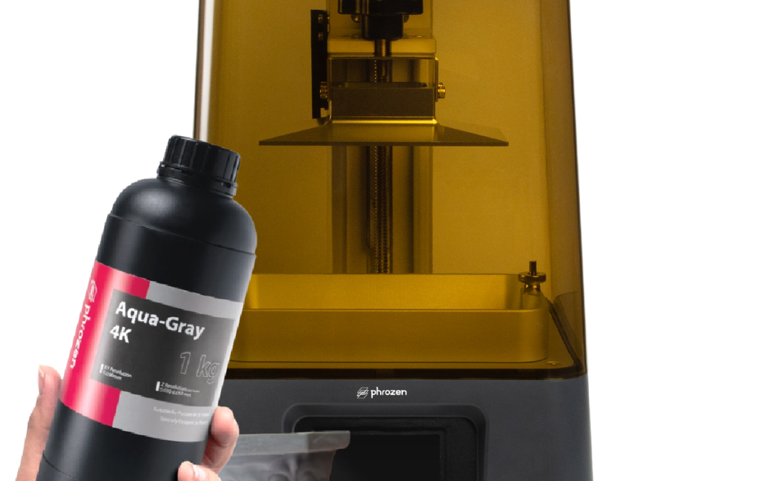 Drukarka Sonic Mini 4K najlepiej współgra z żywicą Aqua Gray