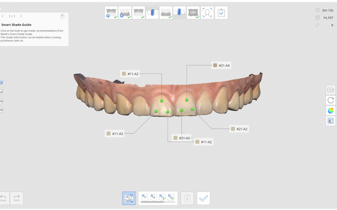 Przewodnik po odcieniach w Medit Link